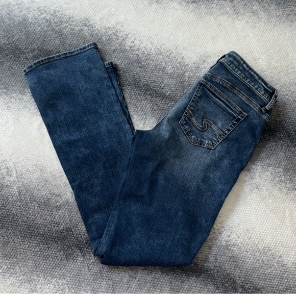 Silver Jeans Co. Elyse Curvy Fit Mid Rise Slim Boot Denim Jeans 28 x 33 - Picture 7 of 10